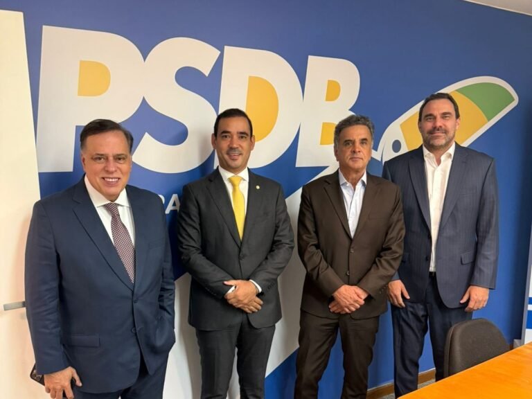 Aécio Neves recebe Vicentinho Jr, destaca agregação e agenda do PSDB: “Chega de extremos e radicalismos”.
