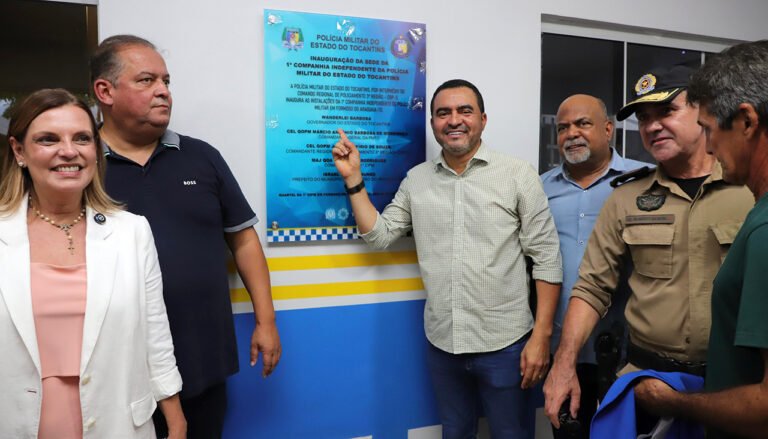 Governador Wanderlei Barbosa inaugura 1ª Companhia Independente da PM em Formoso do Araguaia e anuncia investimentos em segurança pública.
