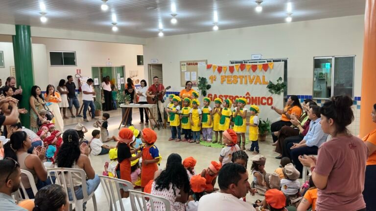 CMEI Ana Luiza de Araújo Napunuceno realiza Festival Gastronômico dos Frutos do Cerrado com cultura, música e participação de autoridades em Taquaruçu